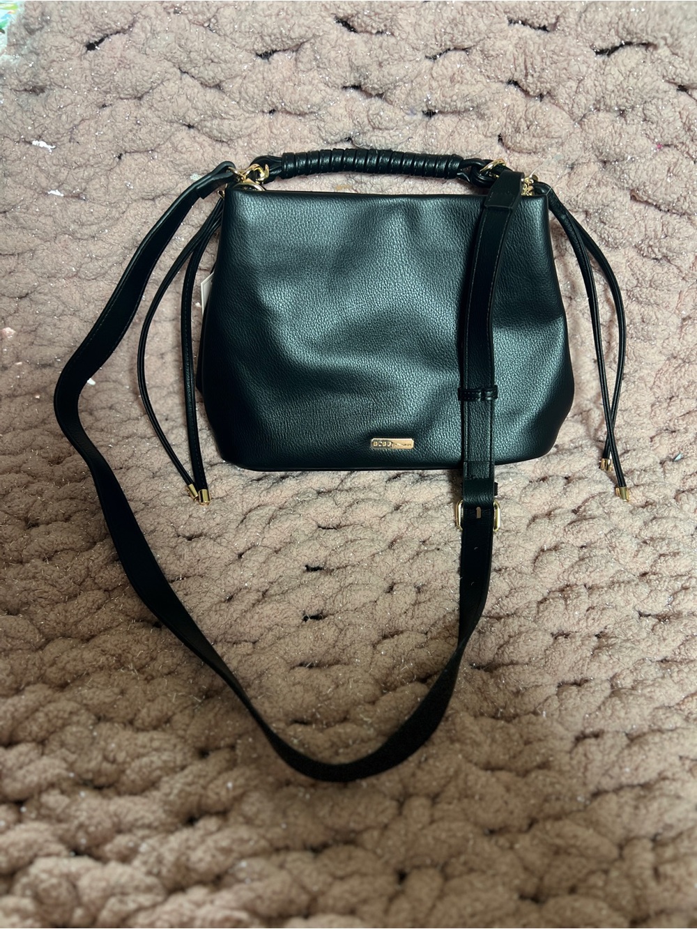 Black Leather Crossbody Bag - BCBGeneration